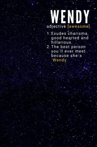 Wendy Awesome Name: custom name Notebook | personalized gifts for women | personalised for Wendy