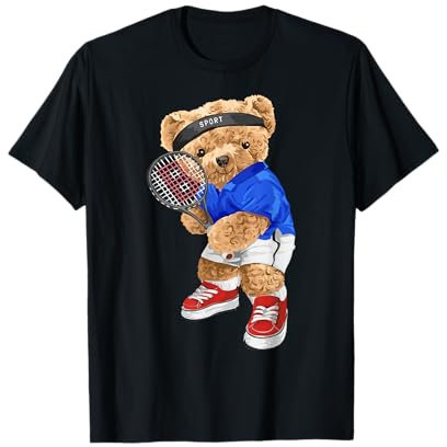 Bär spielt Tennis - Sport Mann Frau T-Shirt