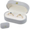 Schmuck-Etui für Ring, Ringschachtel Samt Hochwertige, Valentinstag Schmuckbox für Ohrringe, Hohl Etui für Verlobung, Heiratsantrag, Hochzeit (Grau)