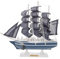 Veemoon Holz Piratenschiff Segelboot Modell Mediterraner Segelschiff für Wohnzimmer Halloween Tischdeko Büro Schreibtisch Deko