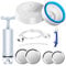 RECAT Mason Jar Vacuum Sealer Kit, Semi-Automatic, ABS Plastic, With Manual Pump, Ideal for FoodSaver & Other Vacuums, Includes Accessory Hose, Lid Opener, Wide & Regular Mouth Lids