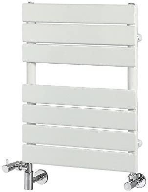 Milano Lustro White Dual Fuel Flat Panel Heated Towel Rail - 600mm x 400mm