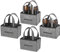 Novaliv 4x Flaschenträger 6 Flaschen Bierträger MÄNNERTASCHE Männerhandtasche Filz Herrenhandtasche Bier Flaschentasche 22,5x15x14cm (LxBxH)