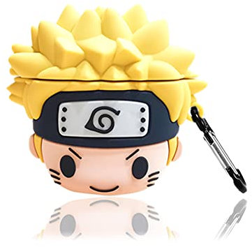 Viwind AirPods 1 2 Hülle Silikon Anime,Funny Cute 3D Cartoon Weiches Airpods 1 2 Schutzhülle und Haut Case Cover mit karabiner,Kabelloses Laden&Stoßfeste