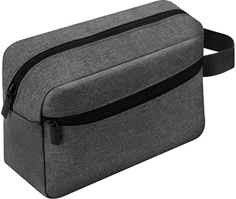 Toiletry Bag for Men, Portable Travel Wash Bag Waterproof Shaving Bag Toiletries Accessories Cosmetic Bag Make Up Bag, Gym Shower Bathroom Makeup Bag with Handle (Grey)