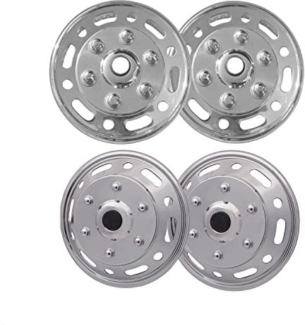 OMAC 4X Radkappen Radzierblenden Radblenden 16 kompatibel mit Ford Stahl Silber