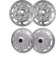 OMAC 4X Radkappen Radzierblenden Radblenden 16 kompatibel mit Ford Stahl Silber