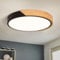 Qamra LED Deckenleuchte, Deckenlampe 30cm, Schwarz Deckenleuchte, Moderne Lampe Holz für Wohnzimmer Schlafzimmer Küche Esszimmer Flur 4000K
