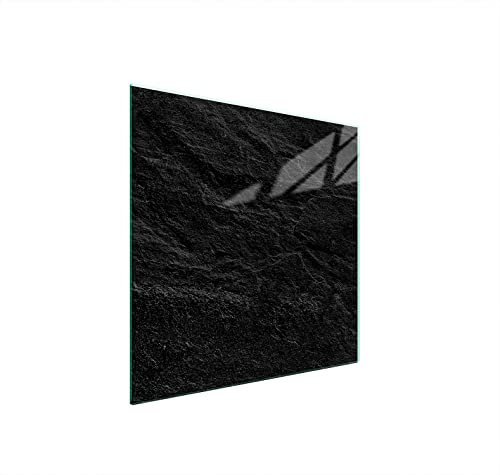 DarHaus Copri piano cottura induzione 50x52 cm copertura per piano cottura in vetroceramica 1 pezzi universale per piastre di cottura paraspruzzi tagliere in vetro temprato, Nero ardesia