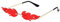 Flammen Sonnenbrille Feuer Flammenbrille Rahmenlose Sonnenbrillen Creative Flamme Form Brillen Unisex Retro Mode Vintage Punk-Stil Randlos Welle Frameless Sun Glasses für Damen Herren