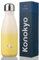 Konokyo Bouteilles d'eau isothermes, 355 ml, à double paroi en acier inoxydable, pour le sport, les voyages, citron