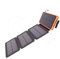 CaCaCook Solar Power Bank, Faltbares Solarladegerät mit Wasserdichter LED-Taschenlampe Smartphones und Tablets (Schwarzorange)