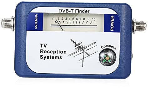 KOCAN Misuratore di segnale DVB-T, Antenna digitale terrestre DVB-T con rilevatore di segnale satellitare Antenna TV terrestre con sistemi di ricezione TV a bussola