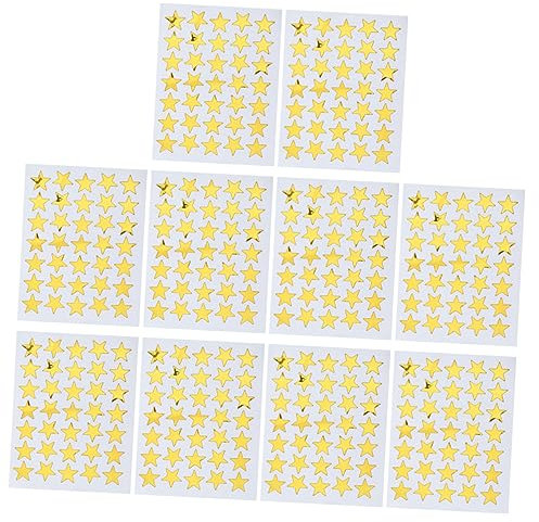 NUOBESTY 20 Stk Verhaltensaufkleber-diagramm Sternkartenaufkleber Goldmetallischer Folienaufkleber in Sternform Sternaufkleber Zum Basteln Stern Aufkleber Kind Blasenaufkleber Berühmtheit