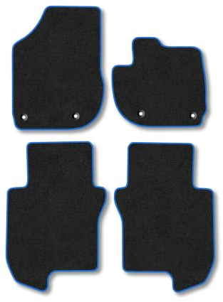 Honda Jazz [Manual] (2020+) Car Mats Accessories Tailored Fit Carpet Floor Mats non Slip Blue Trim Full Coverage Compatible Accessory Front Rear Set Anti Slip Granulated Backing Hand-Finished