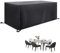 IKDZCM Abdeckung für Gartenmöbel 280x100x75cm/LxWxH Schwarz Wasserdicht Anti-UV Winterfest Schutzhülle Gartentisch Abdeckung für Möbelsets Tische und Stühle