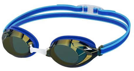 Speedo Vanquisher 3.0 Mirror, Lunettes de plongée Unisexe Enfants, Bleu, One Size -
