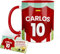 Kembilove Taza Personalizada Español | Tazas de Desayuno Fútbol | Regalo Original Atletico | Fútbol para Niños | Día del Padre | Tazas personalizadas