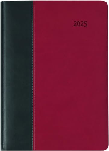 Buchkalender Premium Fire schwarz-rot - Kalender 2025 - Cheftimer A5 - ZETTLER Kalender - 1 Tag 1 Seite - Format 15 cm x 21 cm