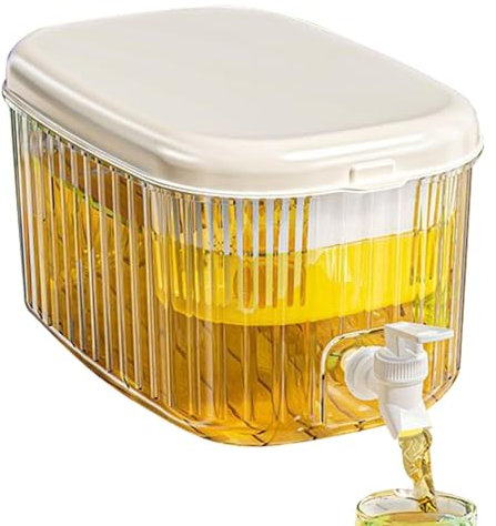 Dispensador de Agua para frigorífico de 5,5 l con Grifo, dispensador de Bebidas de Jarra de Agua Grande, Jarra dispensadora de Bebidas de Jugo de Bebida fría, Recipiente de Agua para Fiestas, Jugo