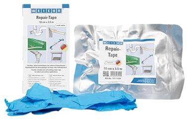 WEICON Pipe Repair-Tape | 12.5 cm x 10 m | Ruban de réparation auto-soudant pour les réparations d'urgence sur les tuyaux à l'intérieur et à l'extérieur