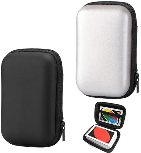 Tcnzdy 2 Stück Spielkarten Box, Spielkarten Etui, Mini-Reise-Make-up-Tragetasche, Kosmetiktasche, Tragbares Zubehör, Kompakt und Exquisit Box für Kartenspiele