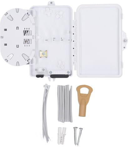 6 Fiber Optic Terminal Junction Splitter Box Fiber Distribution Box Enclosure for Indoor Outdoor