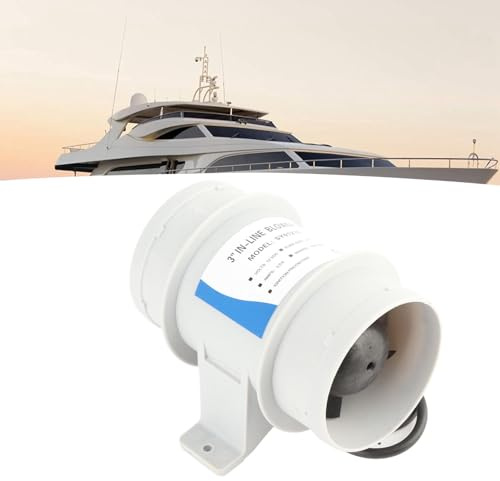 SustVita 3 Inch Inline Fan, 12V Silent Inline Blower for Efficient Air Circulation in Duct Systems