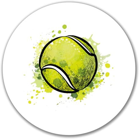 Huuraa Aufkleber Tennisball Comic Geschenk 10cm Tennisball Geschenkidee