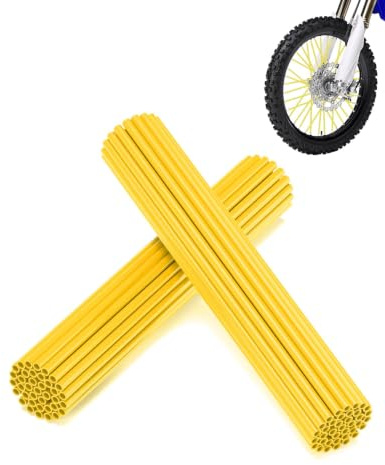 E-riding Fundas universales para radios de bicicleta, 72 unidades de fundas universales para radios de motocicleta, cubierta de radios de moto de cross, ribete de tubo para llantas de radios de 8 a 21
