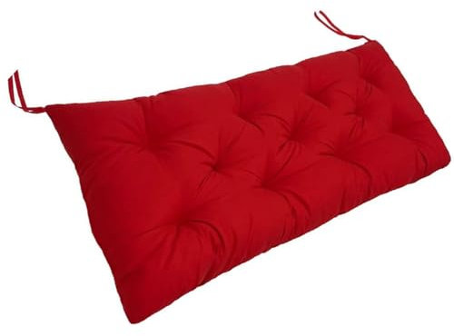 MSNCS Bankauflage Sitzkissen Gartenkissen Bankkissen 90x50/100x50/110x50/120x50cm, Dicke Von 8cm,Sitzauflagen Loungekissen Sitzpolster Auflage Für Bänke/Gartenbank(Rot,90x50cmx8cm)