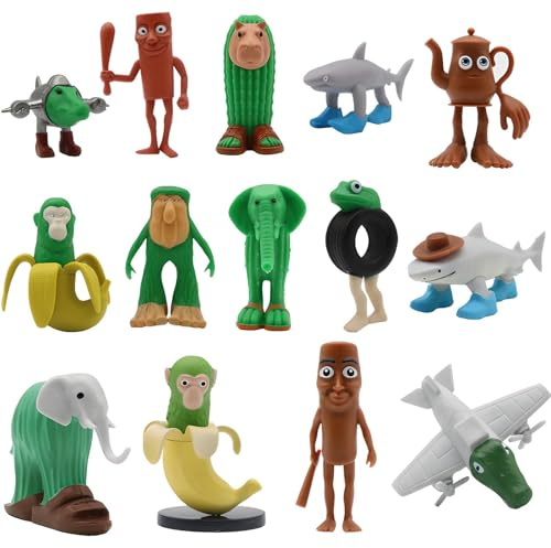Rengzun Lot de Figurines Italian Brainrot – Tung Tung Tung Sahur, Bombardino Crocodilo, Tralalelo Tralala Jouet – Figurines 3D Amusantes de Bureau, Déco de Bureau, Étagère & Idée Cadeau Originale