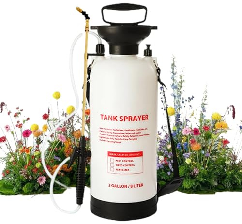 Pulverizador de bomba de césped y jardín, pulverizador de agua a presión de jardín, pulverizador manual portátil para rociar plantas, proyectos al aire libre, patio, hogar, riego de flores, camping