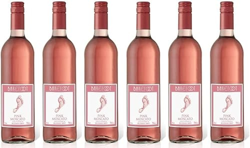 6x 0,75l - Barefoot - Pink Moscato - California - USA - Rosé-Wein süß