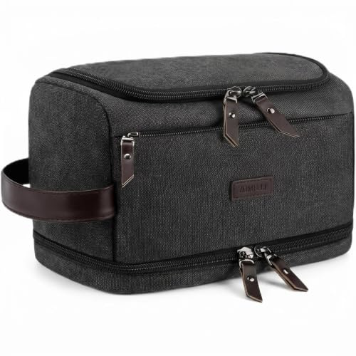 ZOMFELT Borsa da Beauty Case Uomo, Organizer da Viaggio Doppio Strat