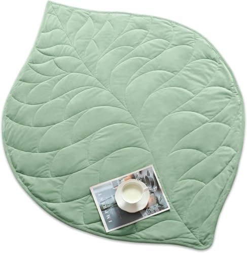Sivio Gewichtsdecke 3,2kg Mintgrün 104x135cm | Kristallsamt, kuschelig & tragbar, perfekt für Reisen, Ganzjahresdecke, maschinenwaschbar