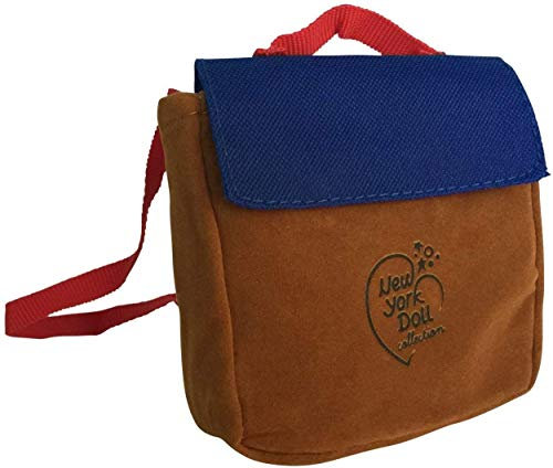 The New York Doll Collection Brauner und Blauer Rucksack - Schultertasche - Puppenzubehör für 18 Zoll/46 cm Mädchenpuppen