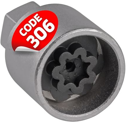 SW-Stahl 02385L-6 Felgenschloss-Adapter 306 - für Mercedes-Benz ab 2012 | Ersatz-Radschraubenschlüssel aus Chrom-Vanadium-Stahl - Werkzeug zum Lösen von Felgenschlössern & Radsicherungen
