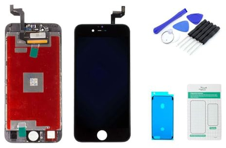 kaputt.de Display kompatibel mit Apple iPhone 6s schwarz Set