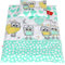 Babylux 2 TLG. Set Bezug für Kinderwagen Stubenwagen oder Wiege Garnitur Bettwäsche Kissen Decke 60 x 78 cm (104. Eule Minze)