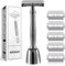 Socialic® Rasierhobel Set inkl. 5 Klingen und Halter – Safety razor aus hochwertigem Metall für Damen und Herren | Nassrasierer für eine sanfte Rasur | Einklingen Rasierer, ideal zur Haarentfernung