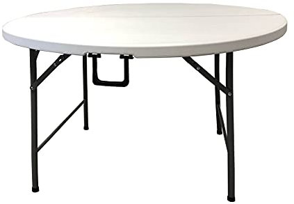 HOMELUX 710091 Klapptisch, Kunstharz, rund, 120 cm hoch, 74 cm