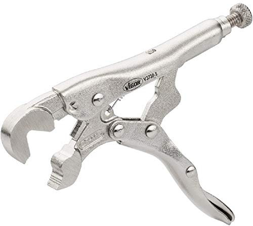 Vigor Maul-Gripzange (Extra kurz: 100 mm, Schlüsselweite: 6-13 mm) V3738-S