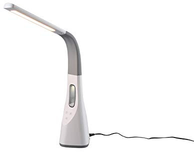Reality Leuchten Vento R50381101 Lampe de table LED en plastique blanc avec ventilateur à trois niveaux 5 W