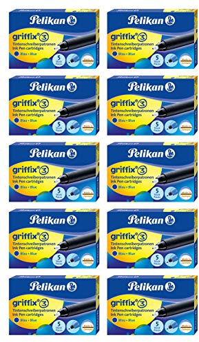 Pelikan 960575 - Griffix Tintenschreiber Patronen 10 x 5er Blister (50 Stück)