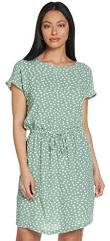 ONLY ONLMARIANA MYRINA S/S DET Dress Noos WVN Robe décontractée, Chinois Green 01, 36 Femme