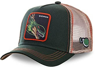Kappe Jungen Dragon Ball Z, Cap Kinder, Shenron, Luftiges Netzgewebe, Grün, Einheitsgröße