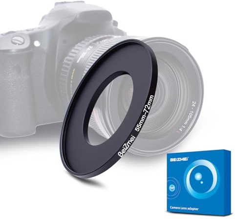 52 mm auf 72 mm Adapterring für Kamerafilter, kompatibel mit Allen 52 mm Objektiven mit 72 mm UV, ND, CPL Filter.52 mm Lens to 72 mm Filter Ring (52-72 mm)