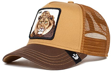 Goorin Bros. Unisex-Erwachsene The Farm Original Adjustable Snapback Trucker Hat Baseballkappe, Whiskey King Lion, Einheitsgröße