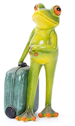 Frosch Statue aus Kunstharz Gartenfigur Outdoor Yoga Ornament Frosch für Gartendekoration, Tisch, Haus, Hof, Grün (A)